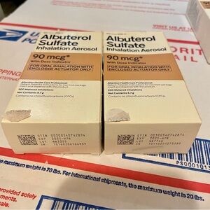 2 NEW Inhaler CASES with expire albuterol sulfate